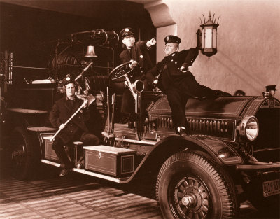 The Three Stooges as fire fighters