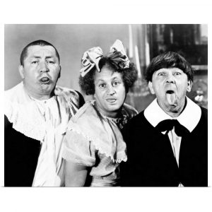 All the World's a Stooge - from left: Curly Howard, Larry Fine, Moe Howard, 1941